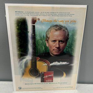 WILL ACKERMAN - ADAMAS STRINGS - 1997 Print Advertisement